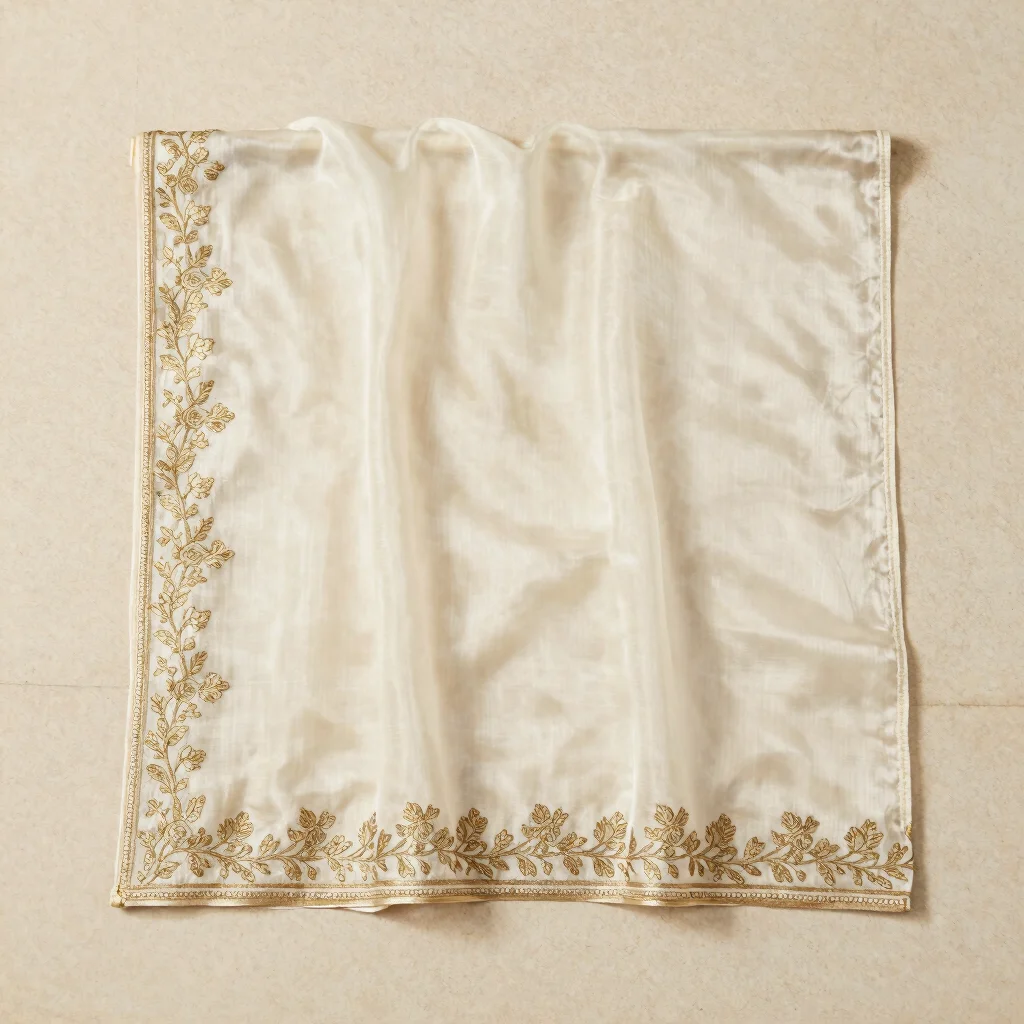 Zari Gulab Dupatta